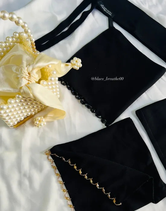 Handwork Saudi Niqab – Elegant Breathable Face Veil for Women