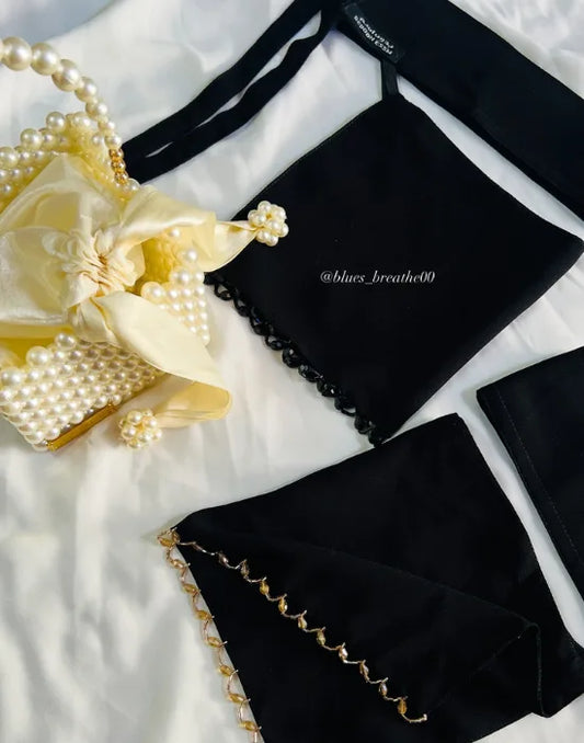 Handwork Saudi Niqab – Elegant Breathable Face Veil for Women