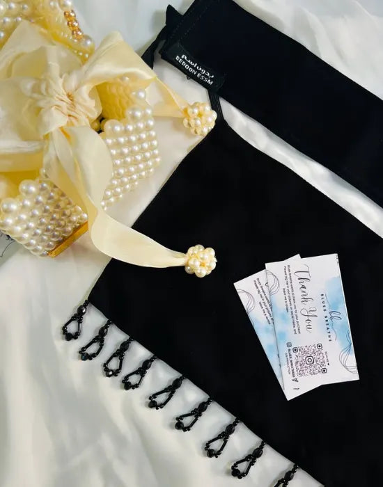 Handwork Saudi Niqab – Elegant Breathable Face Veil for Women